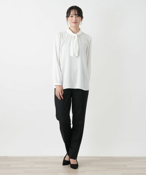 Leilian / レリアン シャツ・ブラウス | ストライプボウタイブラウス【ROCHAS Premiere】 | 詳細1