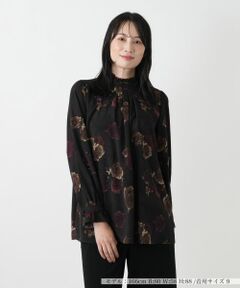 Leilian / レリアン シャツ・ブラウス | プリントフリルネックブラウス【ROCHAS Premiere】【ERICA】