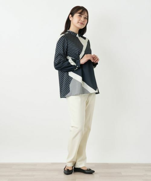 Leilian / レリアン シャツ・ブラウス | プリントスタンドカラーブラウス【ROCHAS Premiere】 | 詳細1