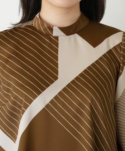 Leilian / レリアン シャツ・ブラウス | プリントスタンドカラーブラウス【ROCHAS Premiere】 | 詳細10