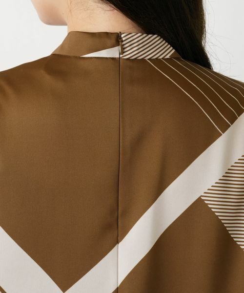 Leilian / レリアン シャツ・ブラウス | プリントスタンドカラーブラウス【ROCHAS Premiere】 | 詳細11