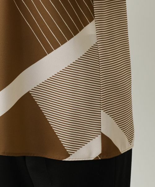 Leilian / レリアン シャツ・ブラウス | プリントスタンドカラーブラウス【ROCHAS Premiere】 | 詳細15