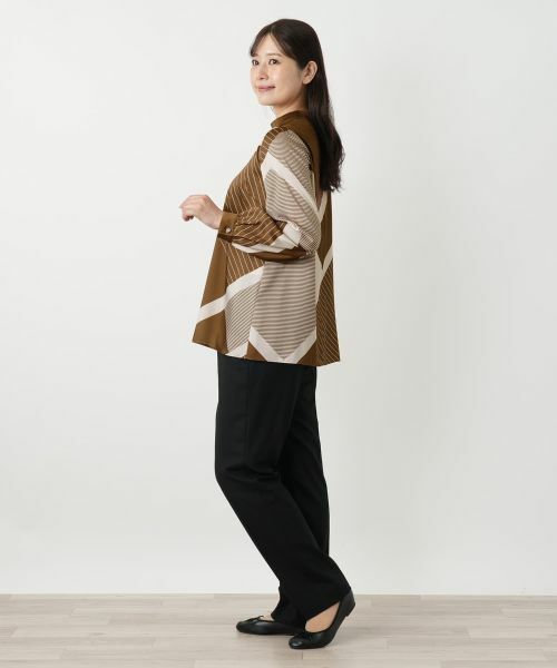 Leilian / レリアン シャツ・ブラウス | プリントスタンドカラーブラウス【ROCHAS Premiere】 | 詳細5