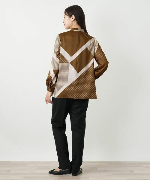 Leilian / レリアン シャツ・ブラウス | プリントスタンドカラーブラウス【ROCHAS Premiere】 | 詳細6