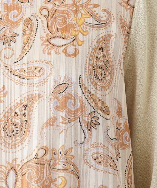 Leilian / レリアン ニット・セーター | ペイズリー切替ラメニット【Leilian WHITE LABEL】 | 詳細11