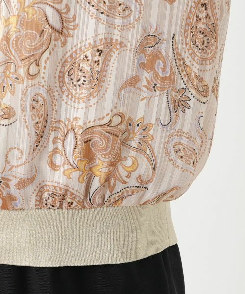 Leilian / レリアン カーディガン・ボレロ | ペイズリー切替ラメカーディガン【Leilian WHITE LABEL】 | 詳細10