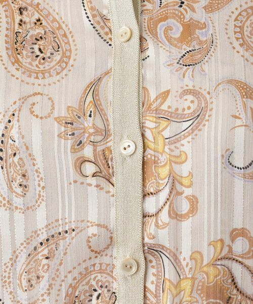 Leilian / レリアン カーディガン・ボレロ | ペイズリー切替ラメカーディガン【Leilian WHITE LABEL】 | 詳細11