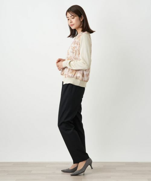 Leilian / レリアン カーディガン・ボレロ | ペイズリー切替ラメカーディガン【Leilian WHITE LABEL】 | 詳細2