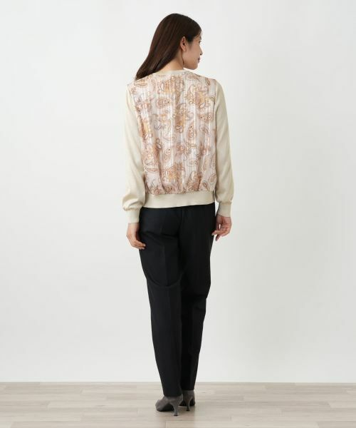 Leilian / レリアン カーディガン・ボレロ | ペイズリー切替ラメカーディガン【Leilian WHITE LABEL】 | 詳細3
