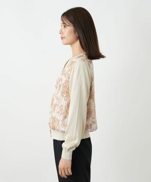 Leilian / レリアン カーディガン・ボレロ | ペイズリー切替ラメカーディガン【Leilian WHITE LABEL】 | 詳細5