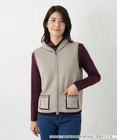 Leilian / レリアン テーラードジャケット | リバーシブルフーデッドベスト【Leilian WHITE LABEL】