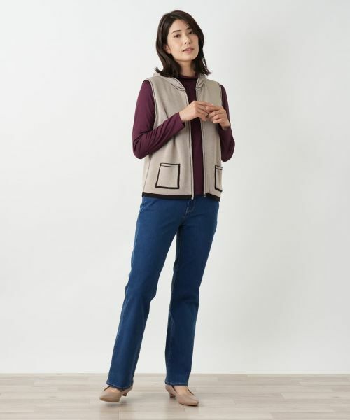 Leilian / レリアン テーラードジャケット | リバーシブルフーデッドベスト【Leilian WHITE LABEL】 | 詳細1