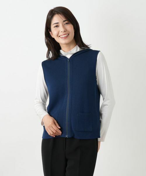 Leilian / レリアン テーラードジャケット | リバーシブルフーデッドベスト【Leilian WHITE LABEL】 | 詳細10