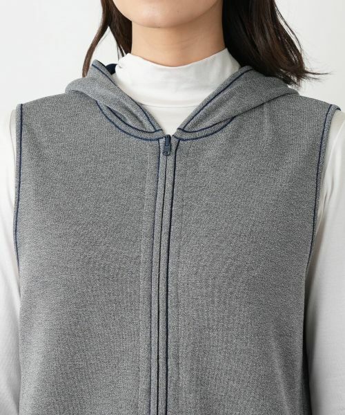 Leilian / レリアン テーラードジャケット | リバーシブルフーデッドベスト【Leilian WHITE LABEL】 | 詳細11