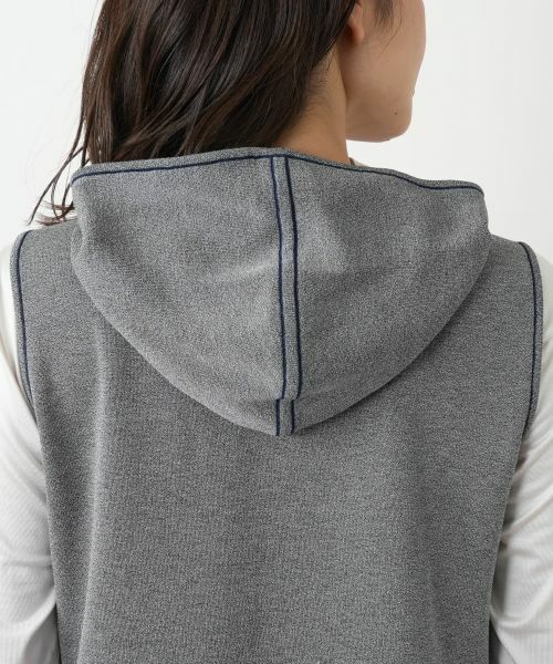 Leilian / レリアン テーラードジャケット | リバーシブルフーデッドベスト【Leilian WHITE LABEL】 | 詳細12