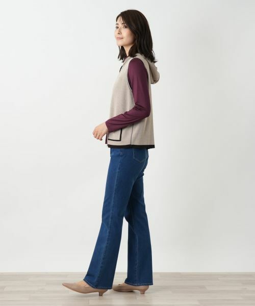 Leilian / レリアン テーラードジャケット | リバーシブルフーデッドベスト【Leilian WHITE LABEL】 | 詳細2