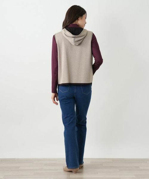 Leilian / レリアン テーラードジャケット | リバーシブルフーデッドベスト【Leilian WHITE LABEL】 | 詳細3