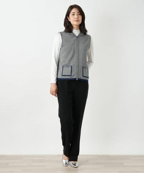 Leilian / レリアン テーラードジャケット | リバーシブルフーデッドベスト【Leilian WHITE LABEL】 | 詳細4