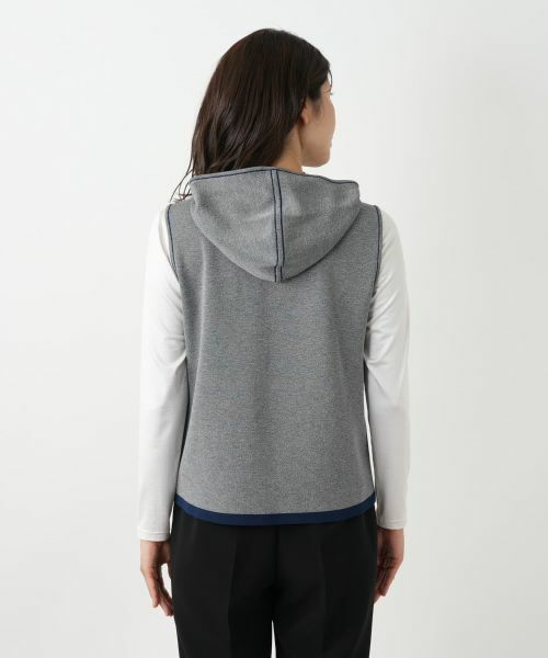 Leilian / レリアン テーラードジャケット | リバーシブルフーデッドベスト【Leilian WHITE LABEL】 | 詳細9