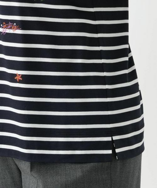 Leilian / レリアン Tシャツ | 刺繍ボーダーカットソー【Leilian WHITE LABEL】 | 詳細13