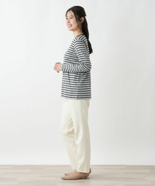 Leilian / レリアン Tシャツ | 刺繍ボーダーカットソー【Leilian WHITE LABEL】 | 詳細2