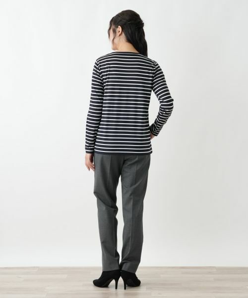 Leilian / レリアン Tシャツ | 刺繍ボーダーカットソー【Leilian WHITE LABEL】 | 詳細6