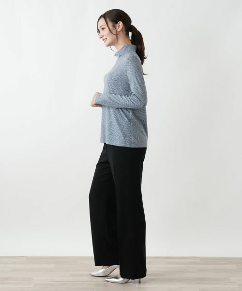 Leilian / レリアン カットソー | 幾何学柄ハイネックカットソー【Leilian WHITE LABEL】 | 詳細2