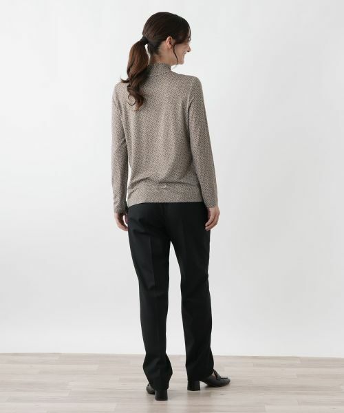 Leilian / レリアン カットソー | 幾何学柄ハイネックカットソー【Leilian WHITE LABEL】 | 詳細6