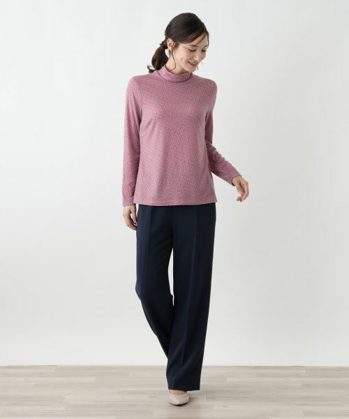 Leilian / レリアン カットソー | 幾何学柄ハイネックカットソー【Leilian WHITE LABEL】 | 詳細7