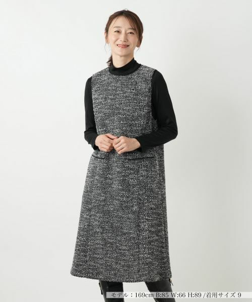Leilian/レリアン ジャンパースカート【Leilian WHITE LABEL】 チャコールグレー 11(L) Leilian/レリアン ジャンパースカート【Leilian WHITE LABEL】 チャコールグレー 11(L)