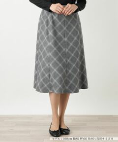 Leilian / レリアン ミニ・ひざ丈スカート | チェックフレアスカート【Leilian WHITE LABEL】