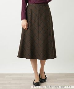 Leilian / レリアン ミニ・ひざ丈スカート | チェックフレアスカート【Leilian WHITE LABEL】