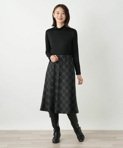 Leilian / レリアン ミニ・ひざ丈スカート | チェックフレアスカート【Leilian WHITE LABEL】 | 詳細1