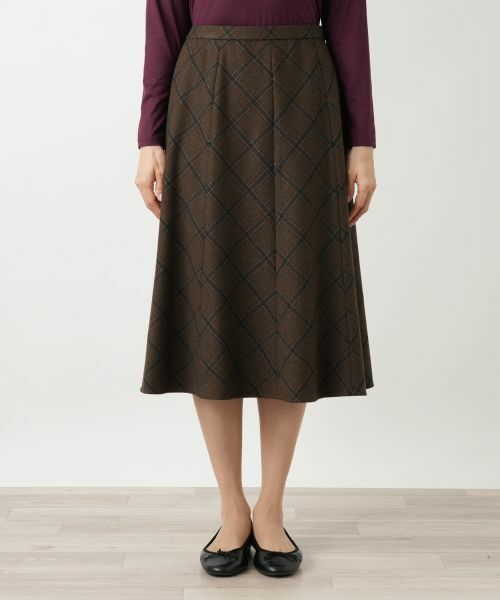 Leilian / レリアン ミニ・ひざ丈スカート | チェックフレアスカート【Leilian WHITE LABEL】 | 詳細10