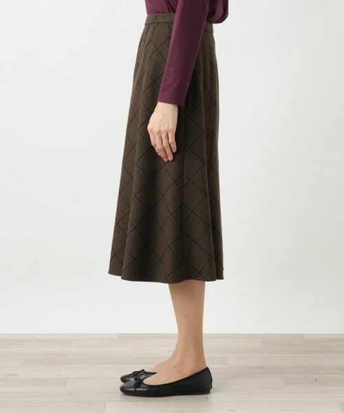 Leilian / レリアン ミニ・ひざ丈スカート | チェックフレアスカート【Leilian WHITE LABEL】 | 詳細11