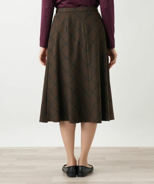 Leilian / レリアン ミニ・ひざ丈スカート | チェックフレアスカート【Leilian WHITE LABEL】 | 詳細12