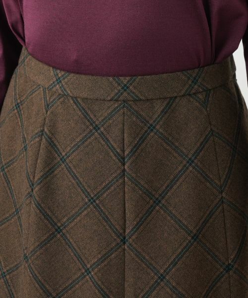 Leilian / レリアン ミニ・ひざ丈スカート | チェックフレアスカート【Leilian WHITE LABEL】 | 詳細13