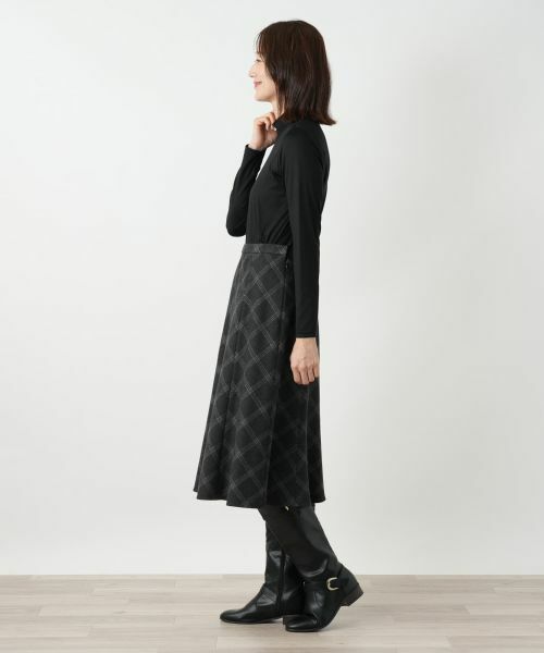 Leilian / レリアン ミニ・ひざ丈スカート | チェックフレアスカート【Leilian WHITE LABEL】 | 詳細2