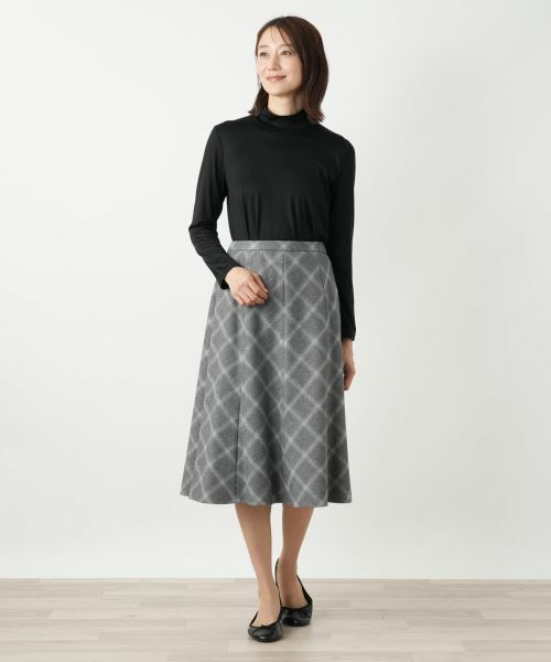 Leilian / レリアン ミニ・ひざ丈スカート | チェックフレアスカート【Leilian WHITE LABEL】 | 詳細4