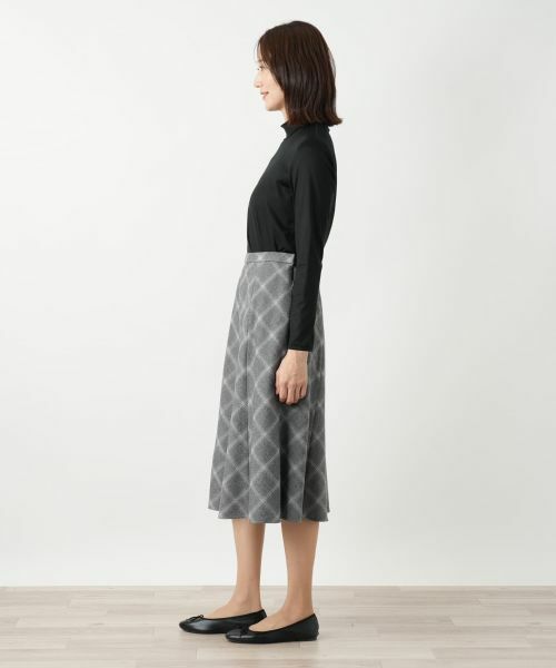 Leilian / レリアン ミニ・ひざ丈スカート | チェックフレアスカート【Leilian WHITE LABEL】 | 詳細5