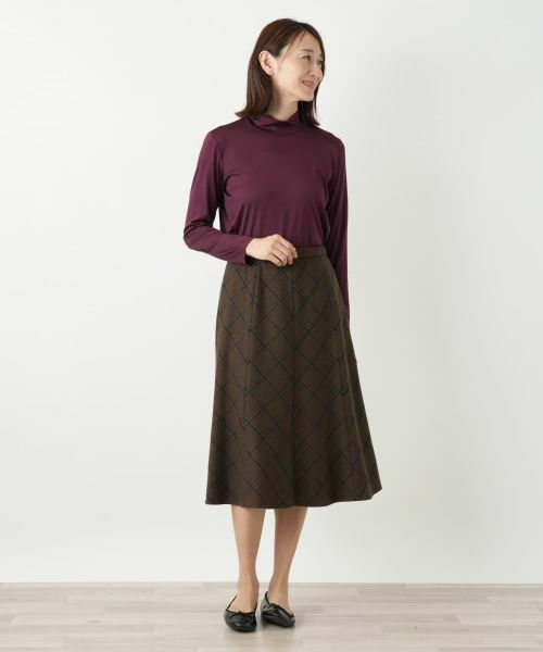 Leilian / レリアン ミニ・ひざ丈スカート | チェックフレアスカート【Leilian WHITE LABEL】 | 詳細7