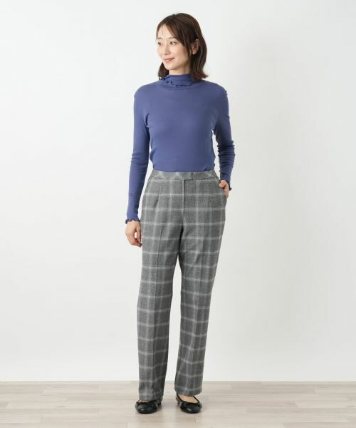 Leilian / レリアン その他パンツ | チェック柄テーパードパンツ【Leilian WHITE LABEL】 | 詳細1