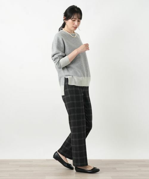 Leilian / レリアン その他パンツ | チェック柄テーパードパンツ【Leilian WHITE LABEL】 | 詳細9