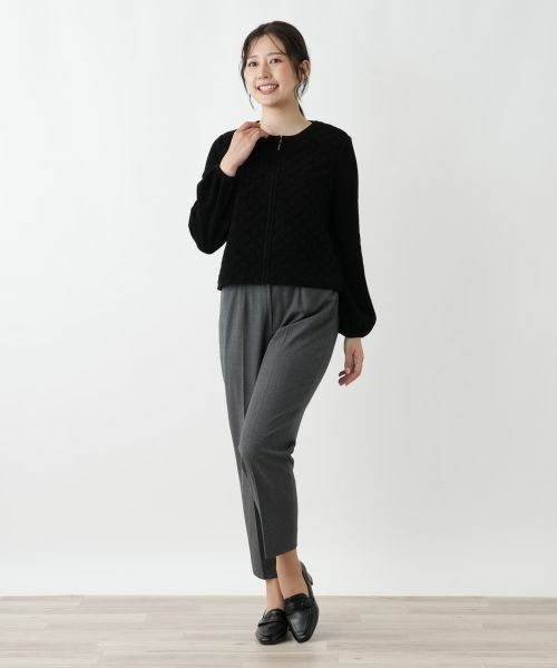 Leilian / レリアン その他アウター | ノーカラージップジャケット【Leilian WHITE LABEL】 | 詳細1