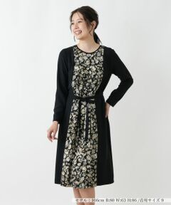 Leilian / レリアン ドレス | 洗えるプリント切替フレアワンピース【Leilian WHITE LABEL】