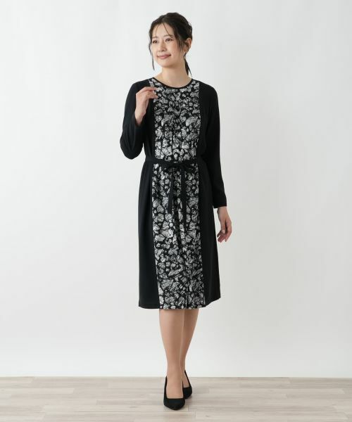 Leilian / レリアン ドレス | 洗えるプリント切替フレアワンピース【Leilian WHITE LABEL】 | 詳細1