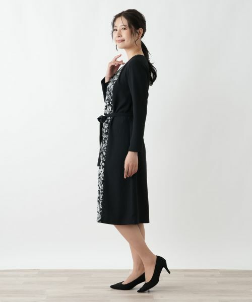 Leilian / レリアン ドレス | 洗えるプリント切替フレアワンピース【Leilian WHITE LABEL】 | 詳細2