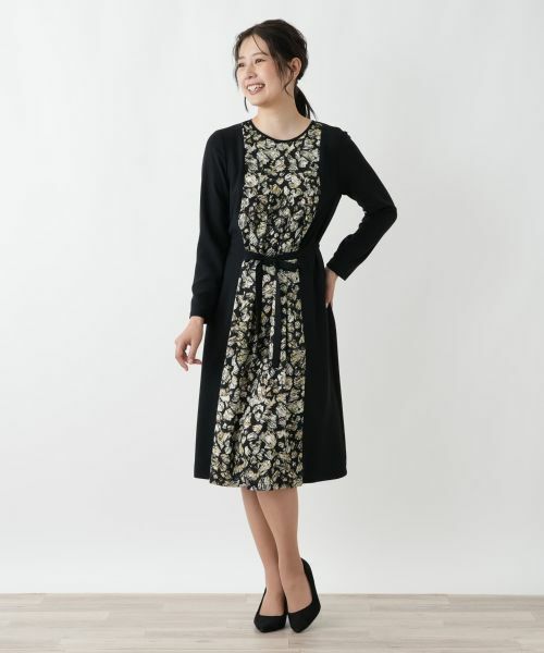 Leilian / レリアン ドレス | 洗えるプリント切替フレアワンピース【Leilian WHITE LABEL】 | 詳細4