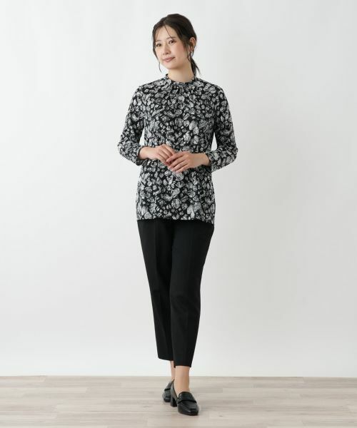 Leilian / レリアン シャツ・ブラウス | プリントバンドカラーブラウス【Leilian WHITE LABEL】 | 詳細1