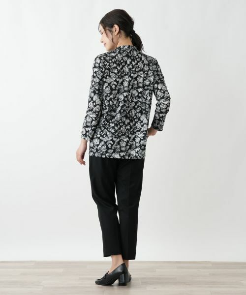 Leilian / レリアン シャツ・ブラウス | プリントバンドカラーブラウス【Leilian WHITE LABEL】 | 詳細3